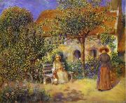 Pierre-Auguste Renoir Photo of painting Garden Scene in Britanny. Germany oil painting artist